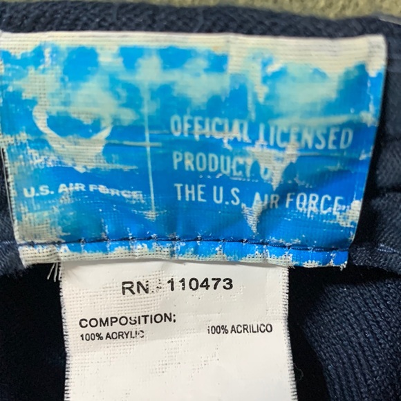 Official licensed Air Force Hat. Blue. Velcro adjustable fastener. - Picture 3 of 5